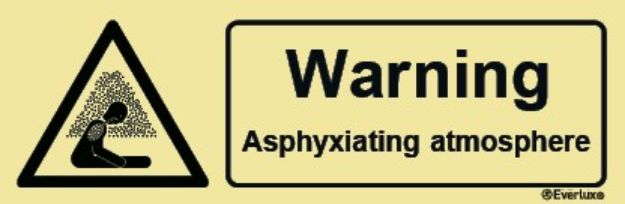 Warning Asphyxiating atmosphere sign 